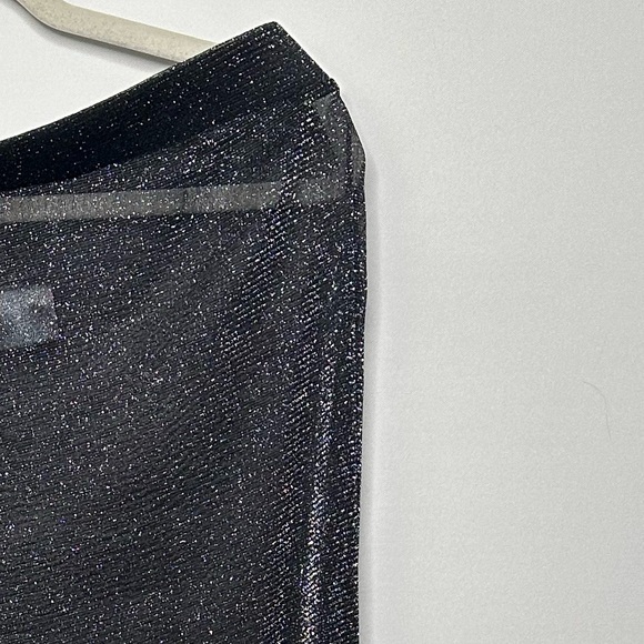 Black sparkle wide leg pants, H&M. Large. - Picture 2 of 3